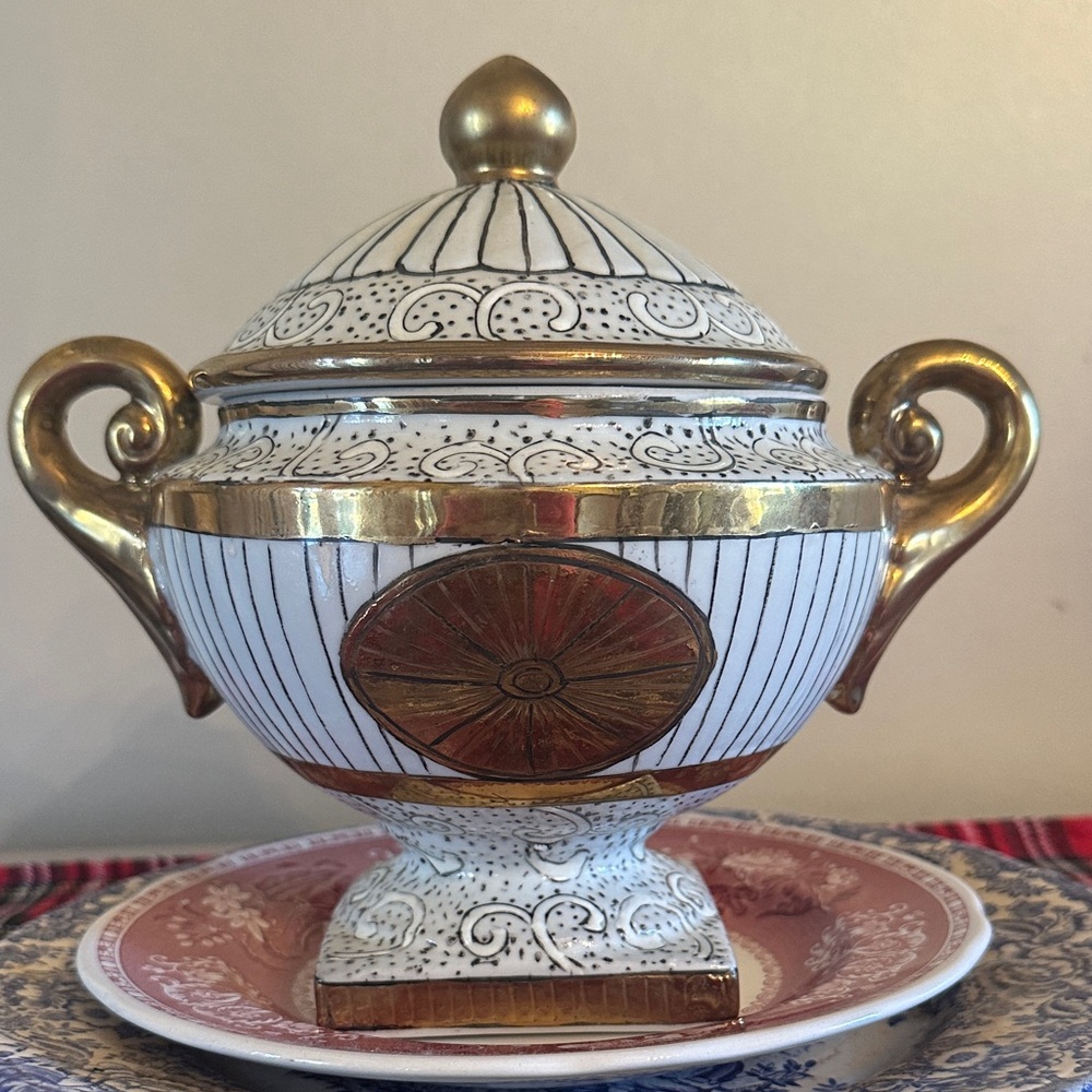 Rare Vtg Kinder Harris Chinoiserie Vase